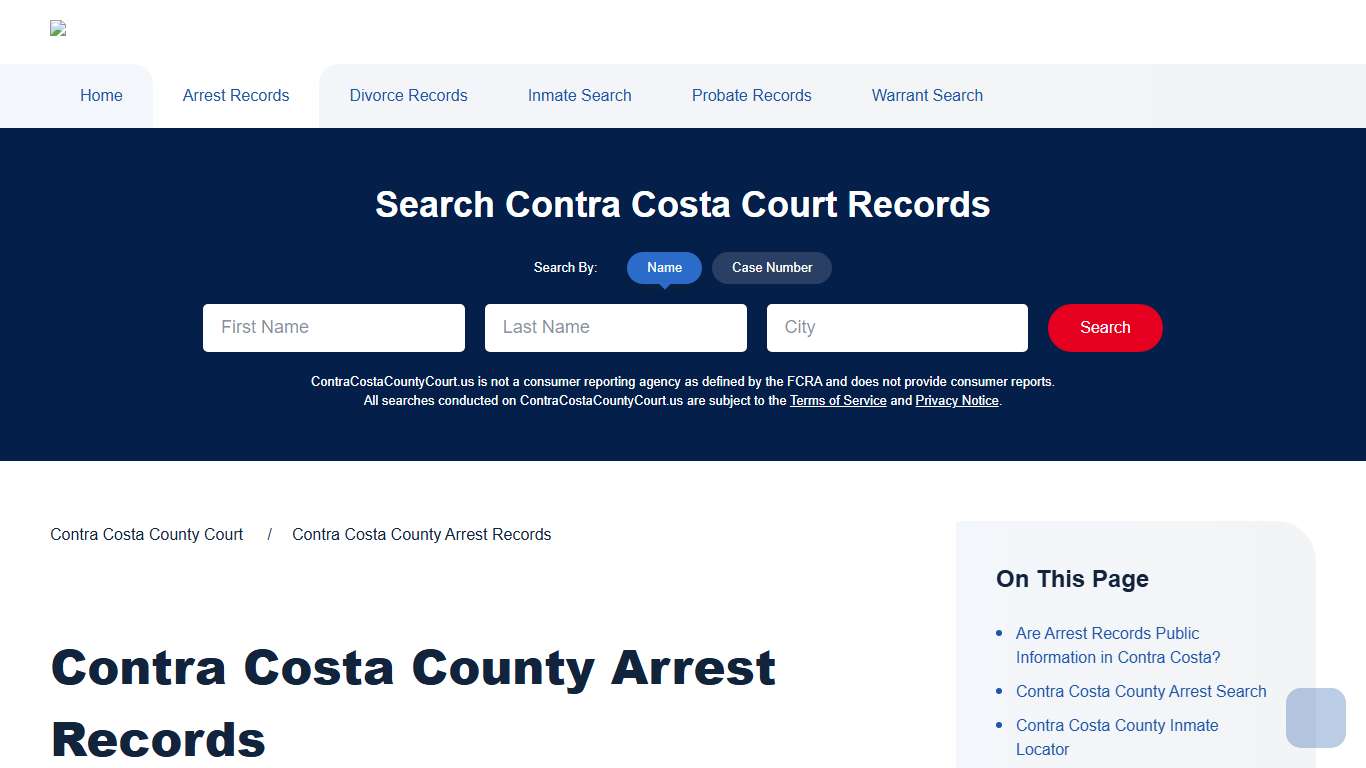 Contra Costa County Arrest Records Search Contra Costa County Court